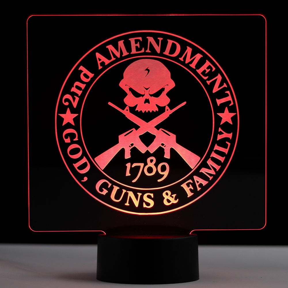 God Guns Family - Patriotic Led Sign
