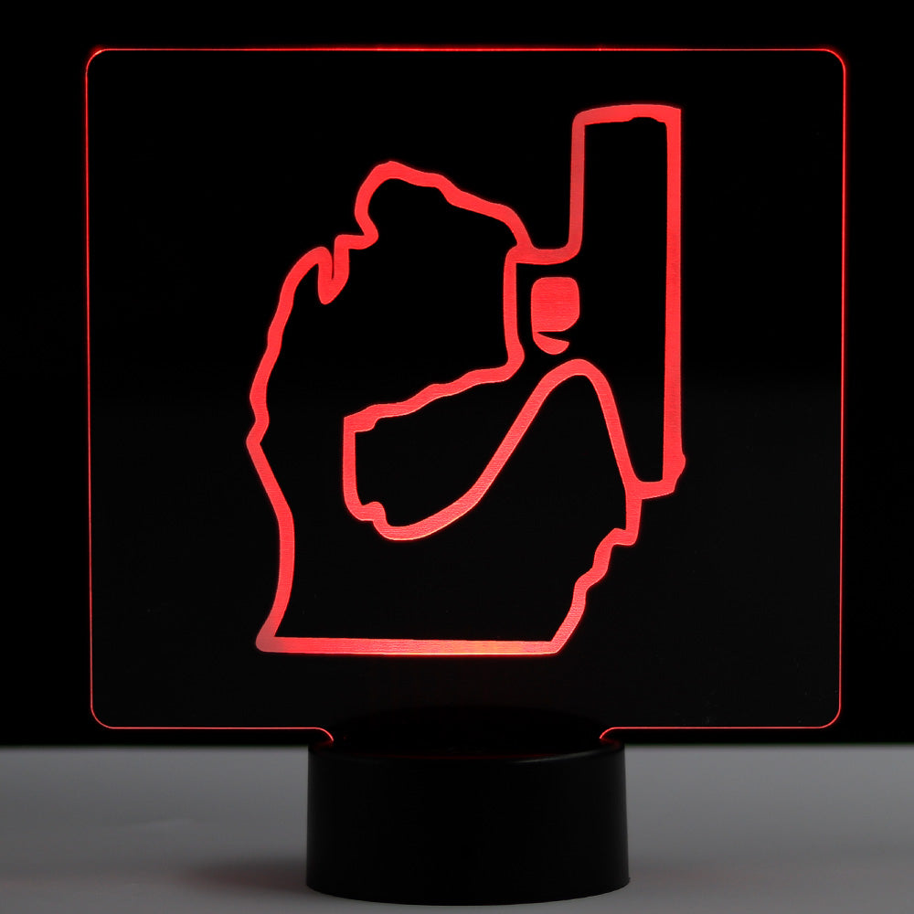 Mitten Pistol - Patriotic Led Sign