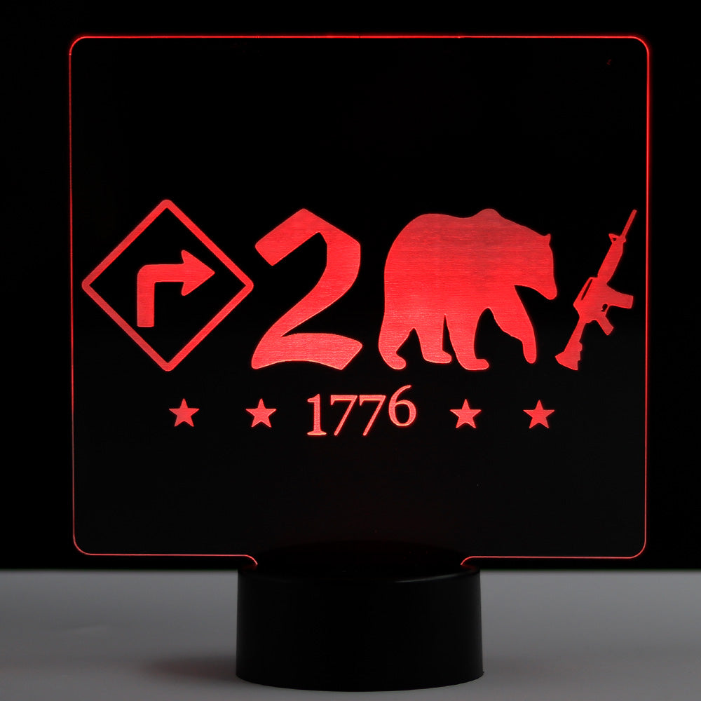 Right to Bear Arms - Patriotic Led Sign
