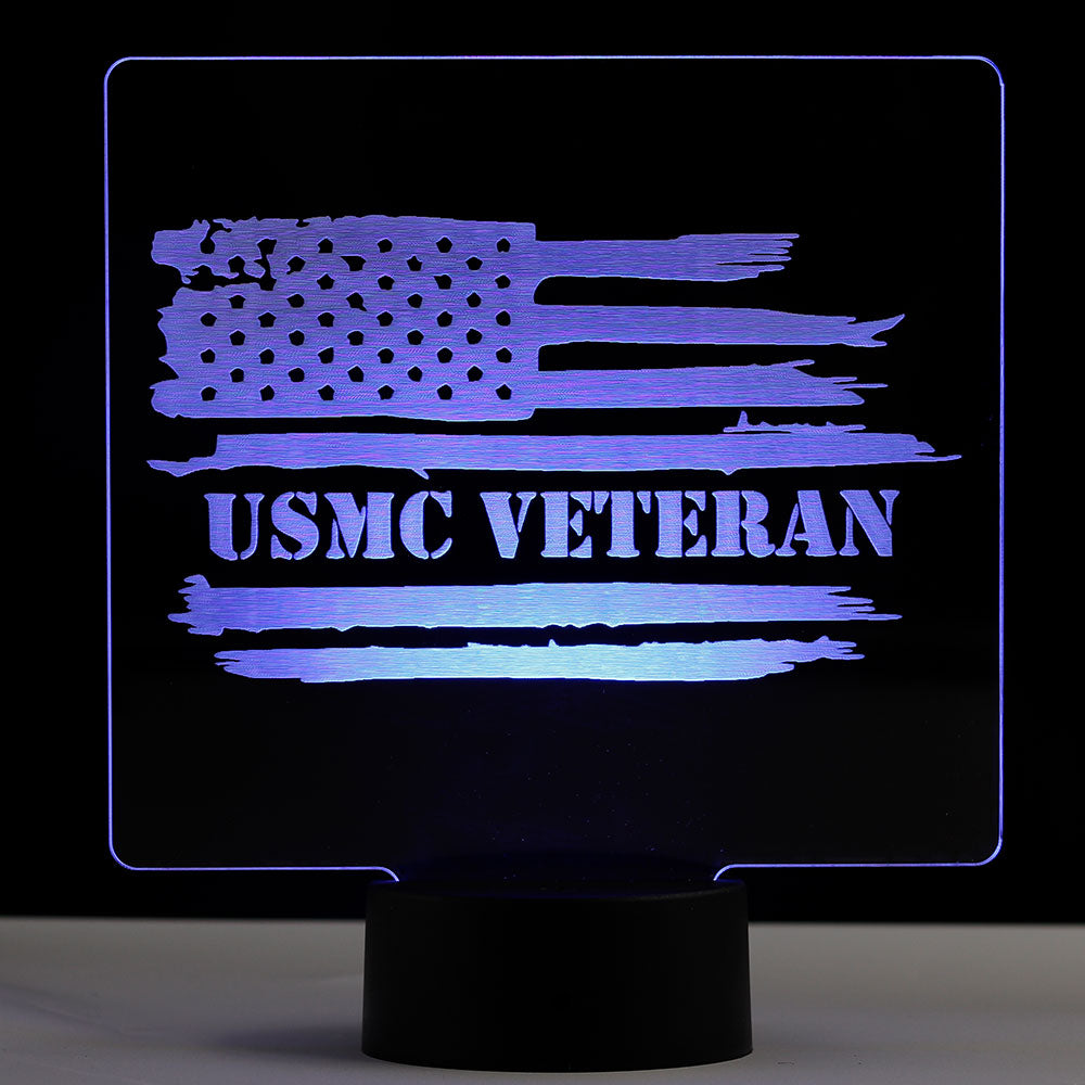 USMC Veteran - Patriotic Led Sign