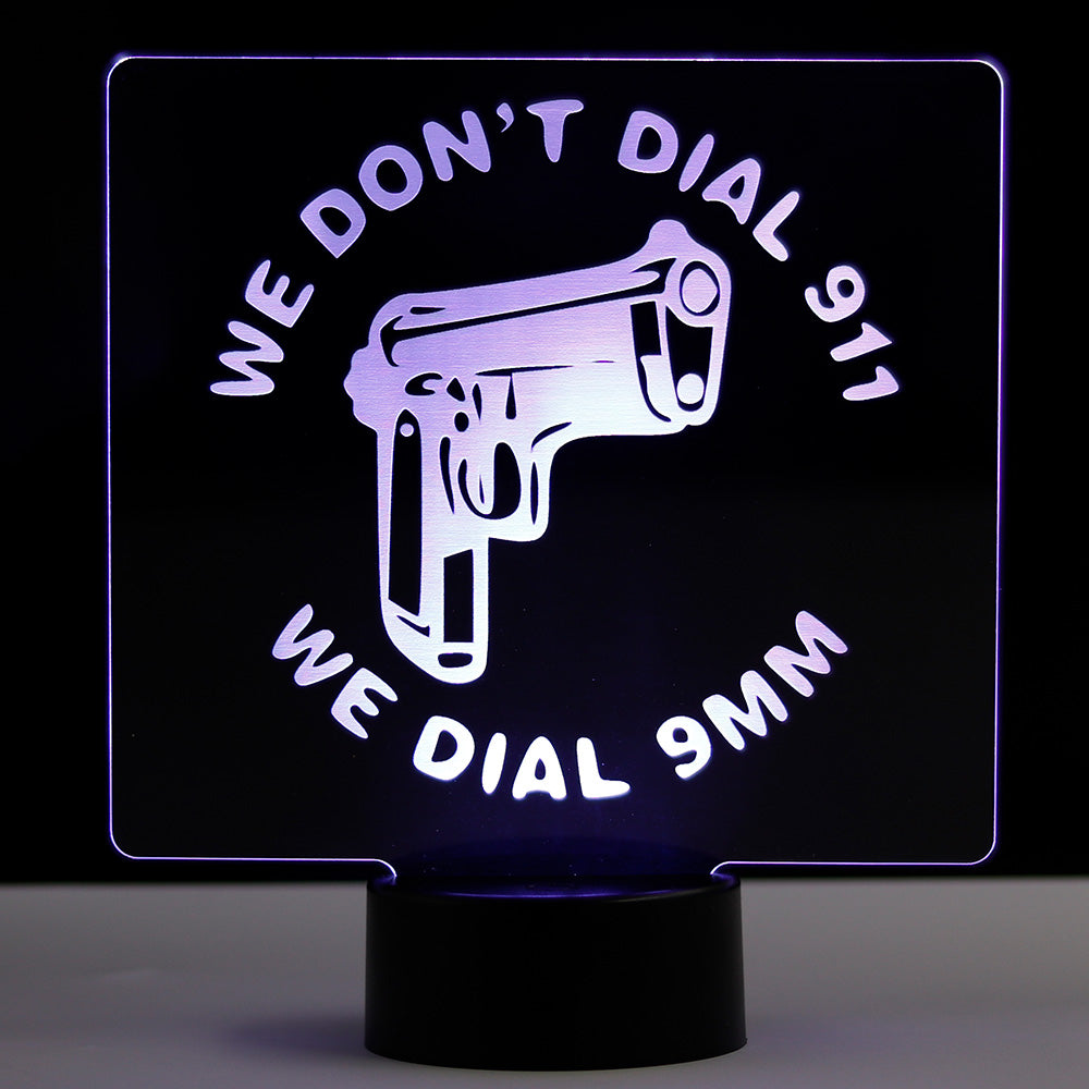 We Dial 9mm - Patriotic Led Sign