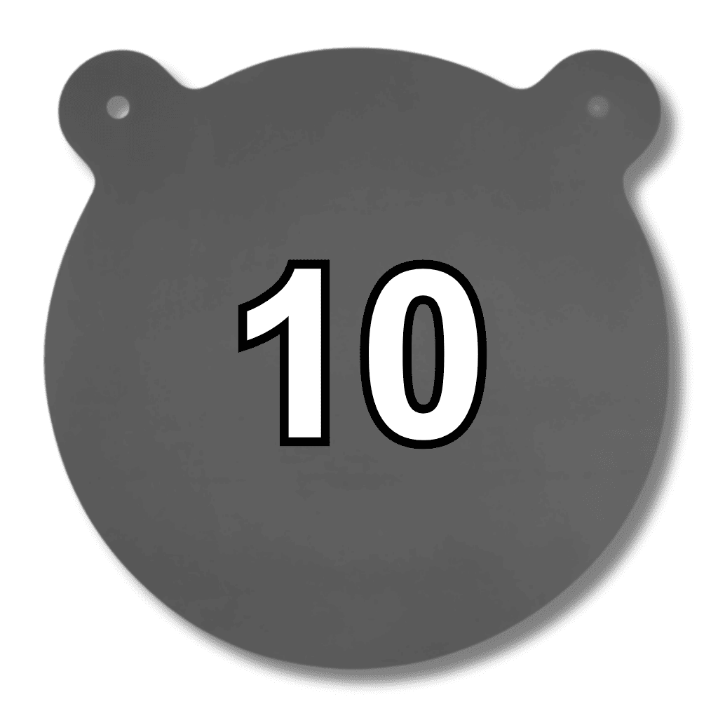 10 inch AR500 steel gong target