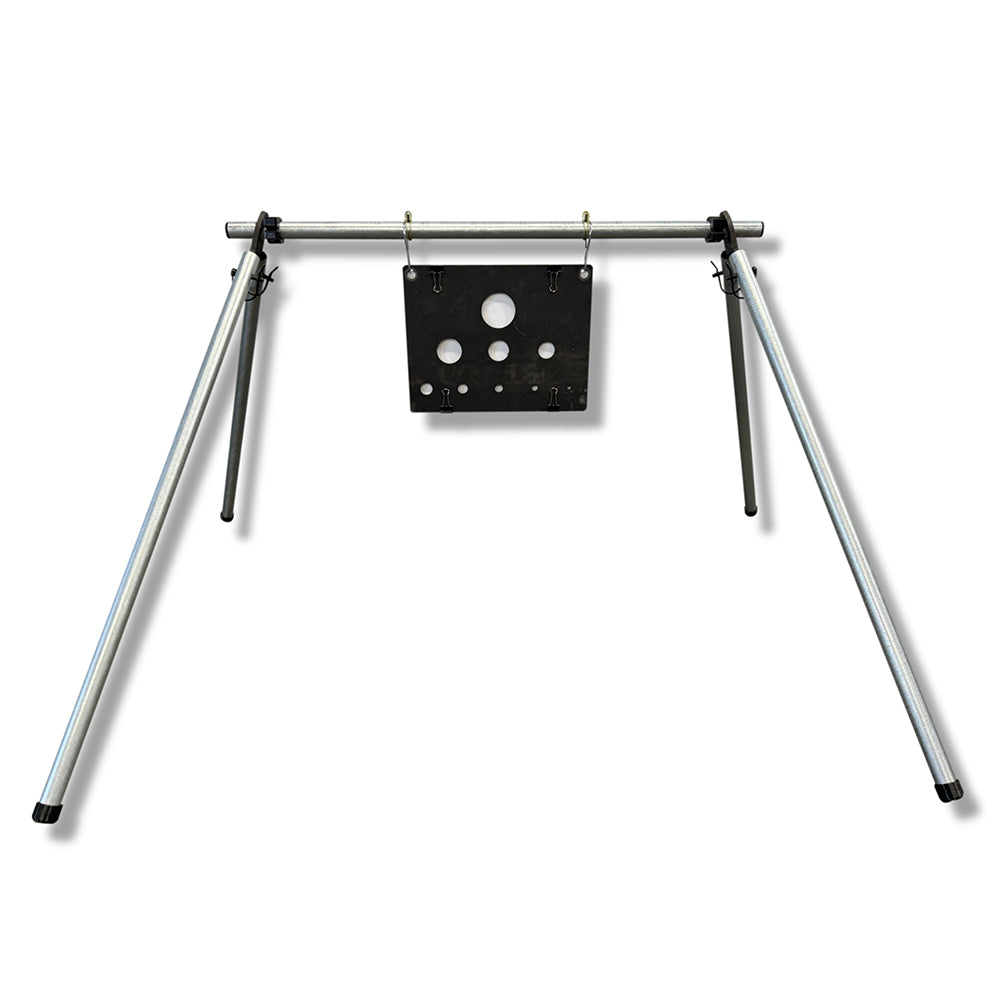 Speed N Greed reverse Know Your Limits steel target on EMT stand
