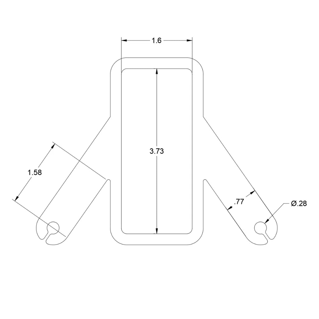 2x4 Target Stand Brackets dimensions