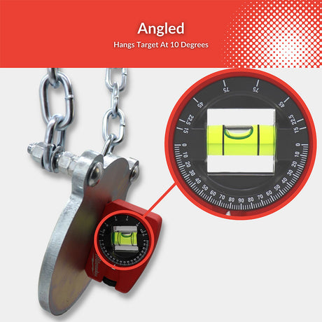 Angled mounting chain for Steel Shooting Targets