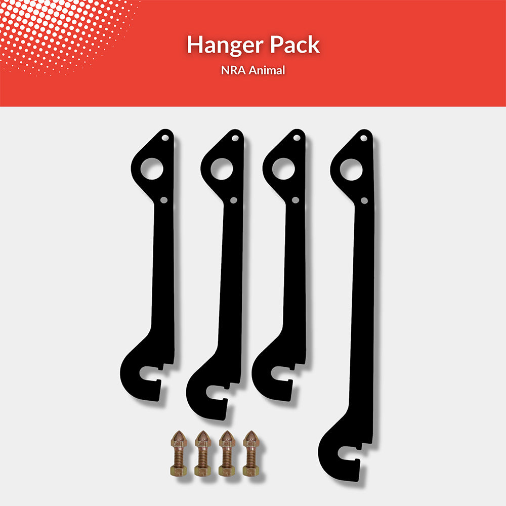 Pack Of AR500 Steel Swinging Target Hangers
