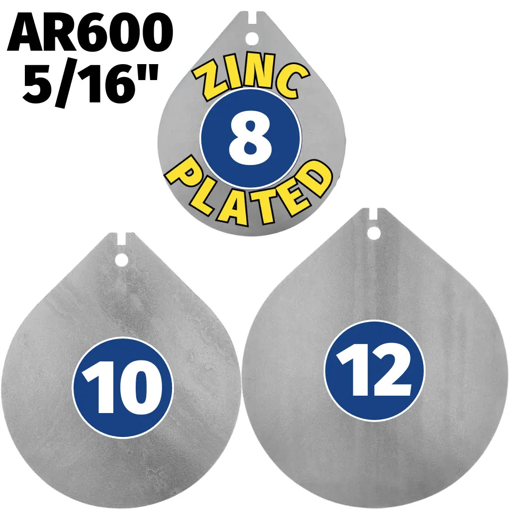 AR600 Gong Combo 12, 10, 8 inch x5/16"