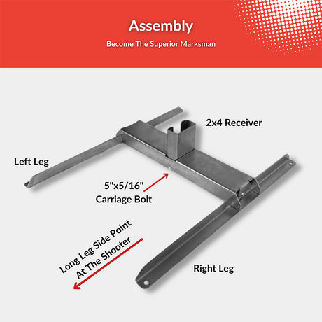 Zinc Plated AR500 Steel Target Stand