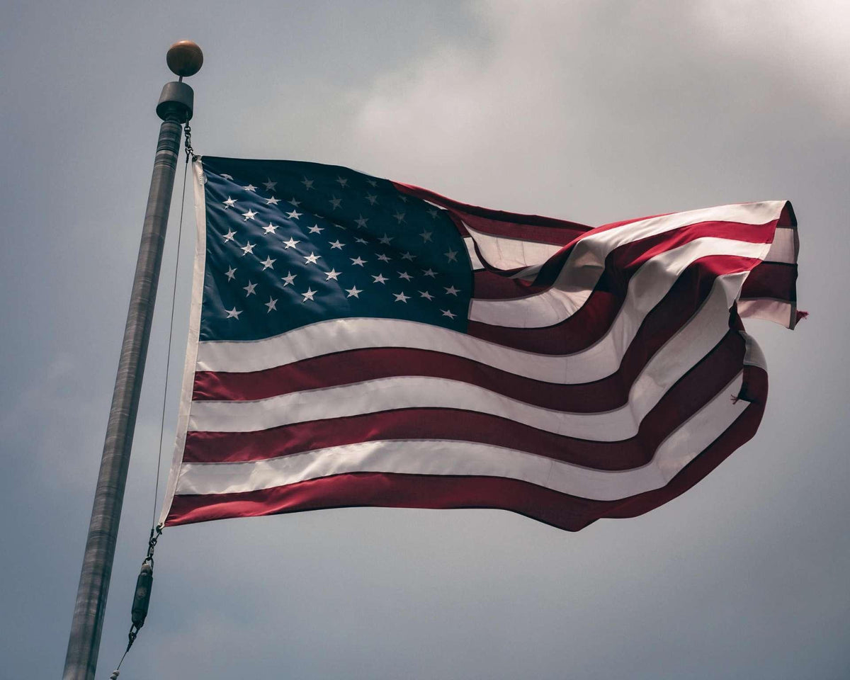 American flag waving