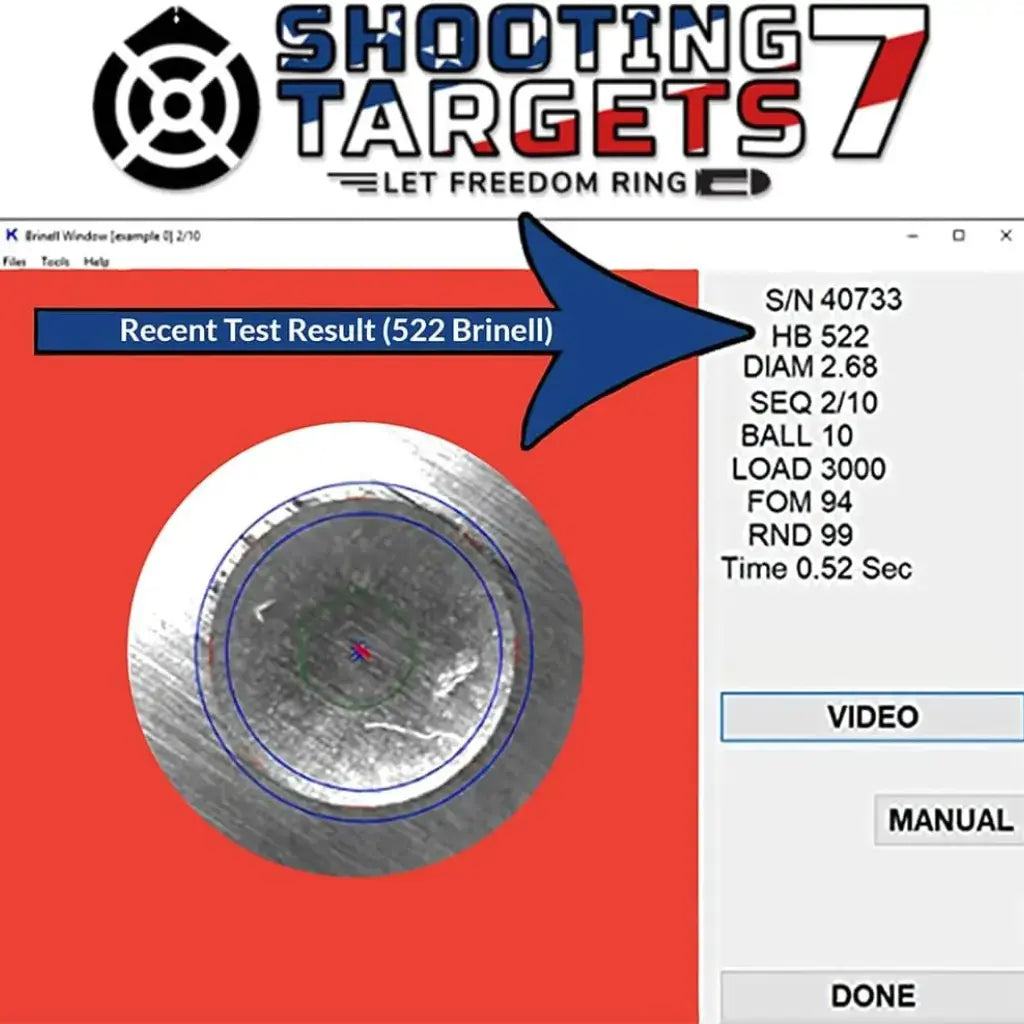 Hardened steel targets