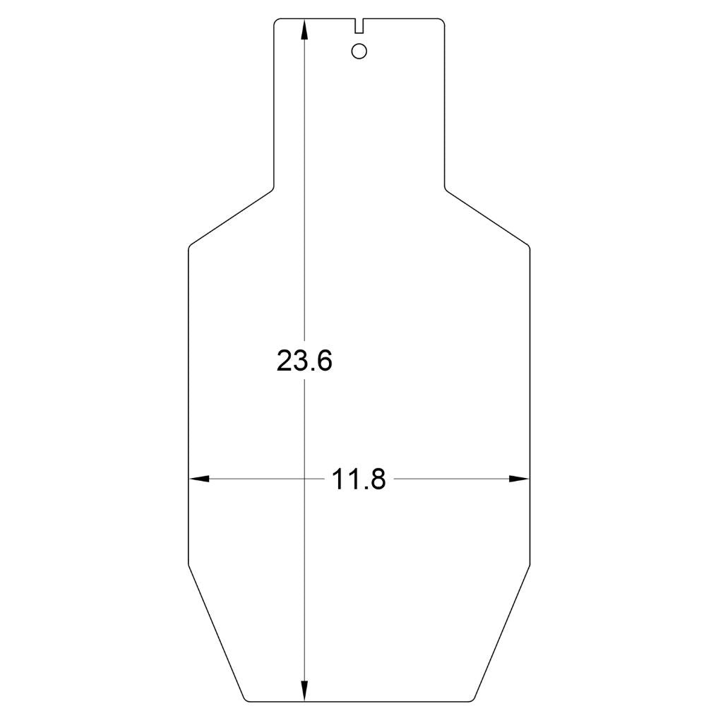 ipsc silhouette target dimensions