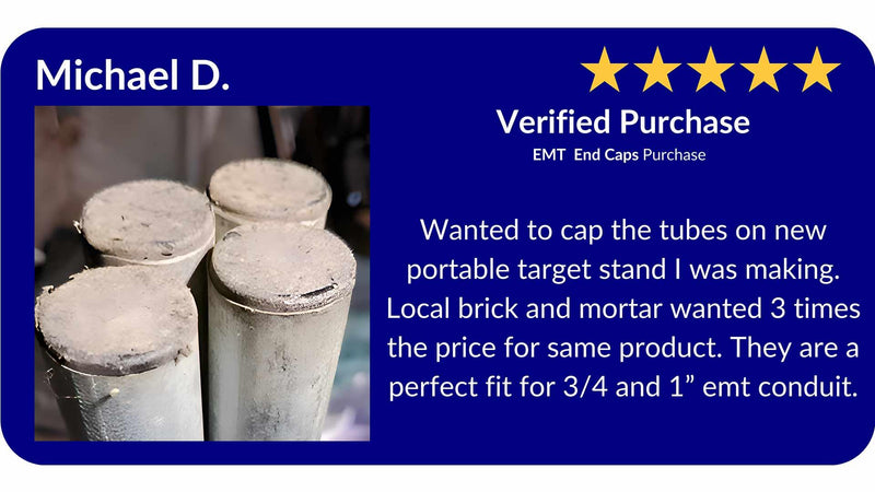 EMT end caps for crossbars