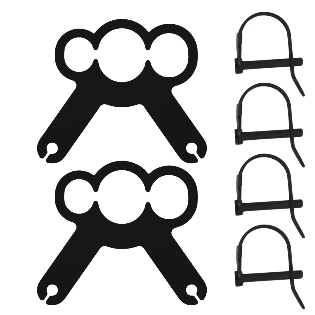 Multi-tube target stand brackets with four snap pins
