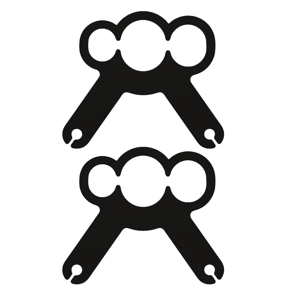 Pair of multi-tube steel target stand brackets for EMT conduit