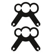 Pair of multi-tube steel target stand brackets for EMT conduit