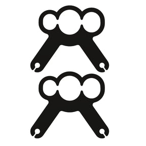 Pair of multi-tube steel target stand brackets for EMT conduit