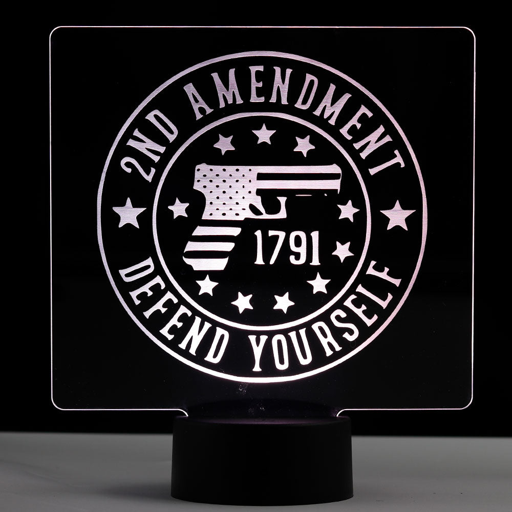 Defend Yourself - Patriotic Led Sign