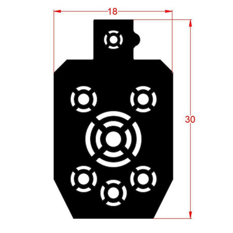 full torso target painting stencil size