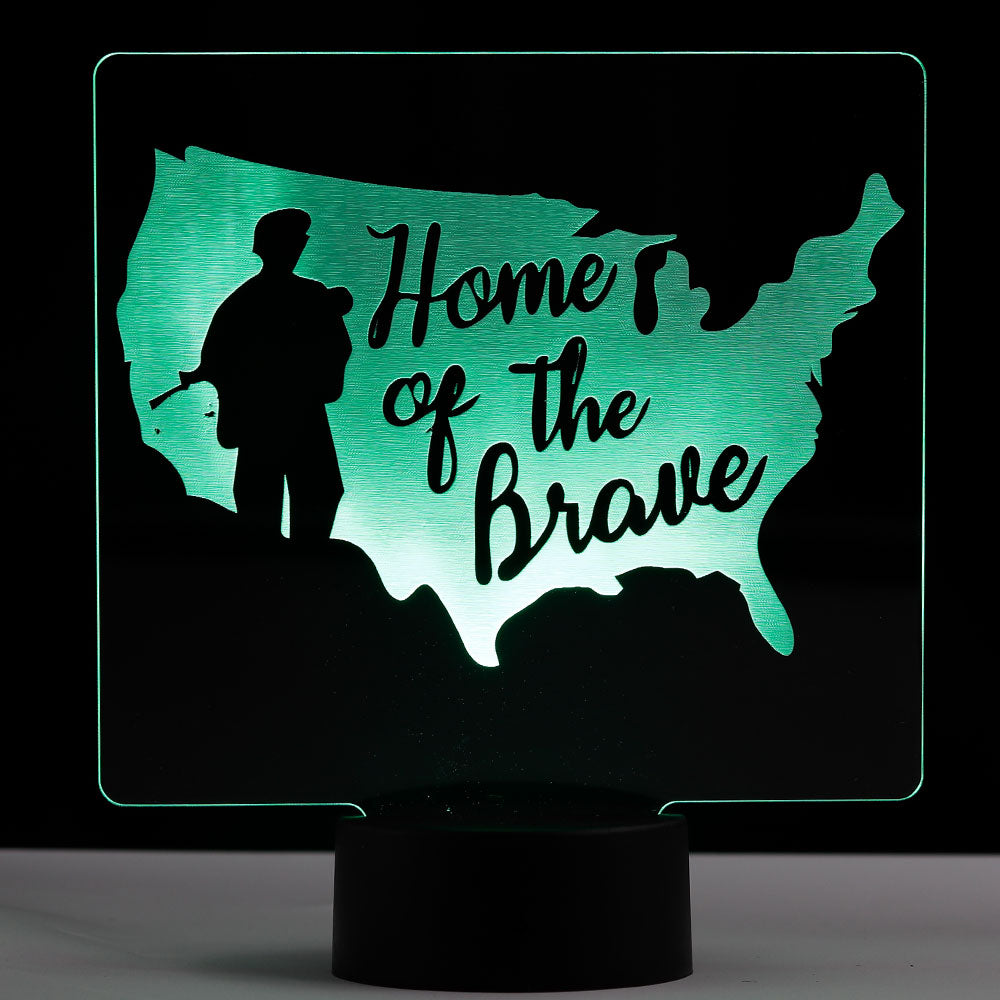 Home of the Brave - Patriotic Led Sign