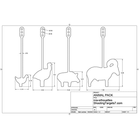 Steel Animal Target