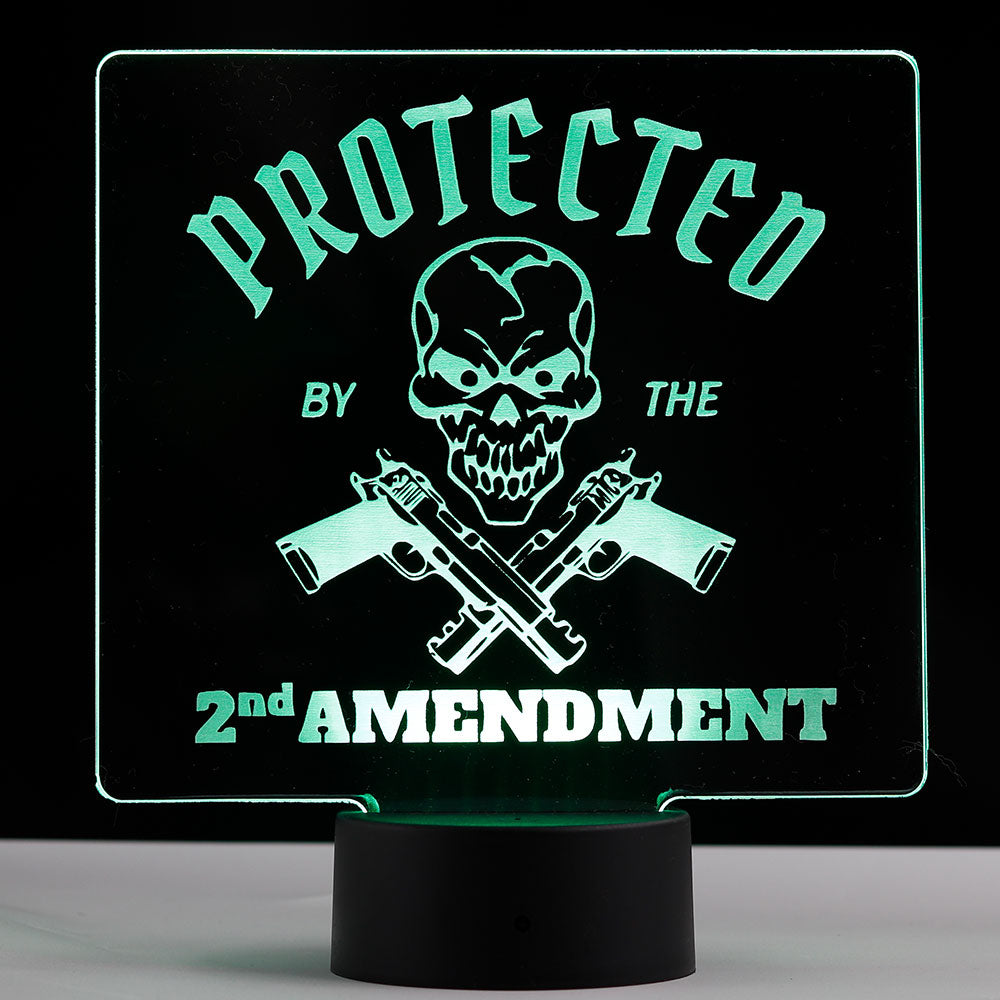Protected by Second - Patriotic Led Sign