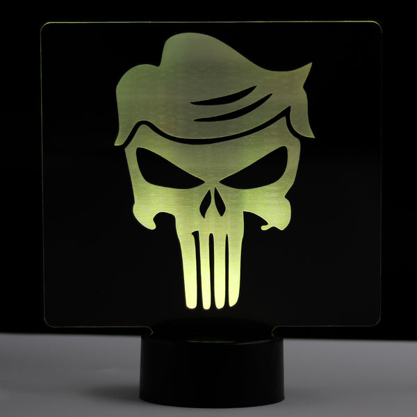 STL file Navy Seal Punisher Patch - Lighted LED Sign 🦭・3D