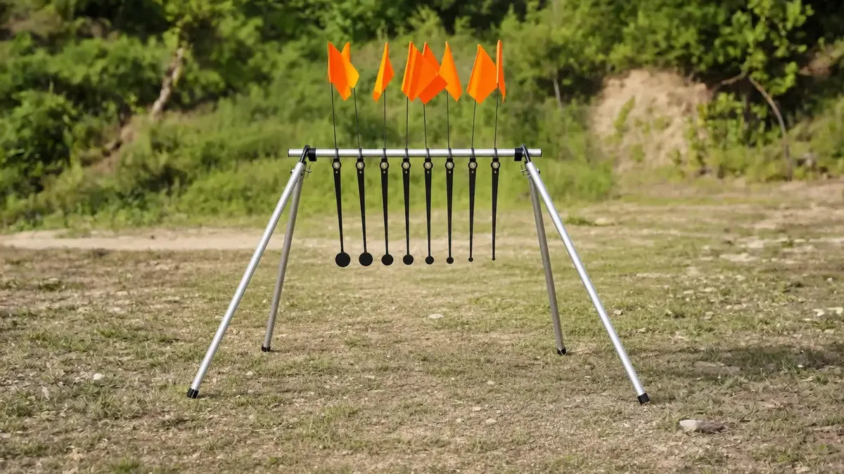ST7 Know Your Limits zinc-plated AR500 target system on the range