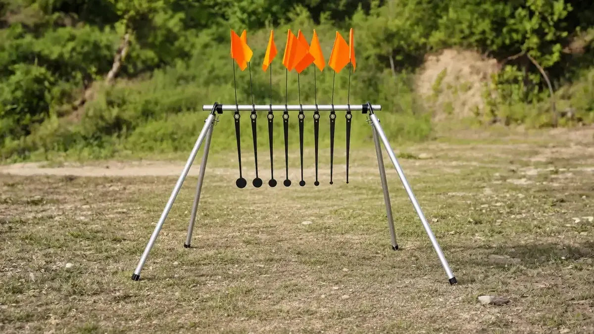 ST7 Know Your Limits zinc-plated AR500 target system on the range